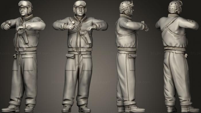 Military figurines (tank crew usa 2 01, STKW_0222) 3D models for cnc